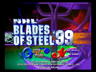 NHL Blades of Steel '99 (USA) Title Screen